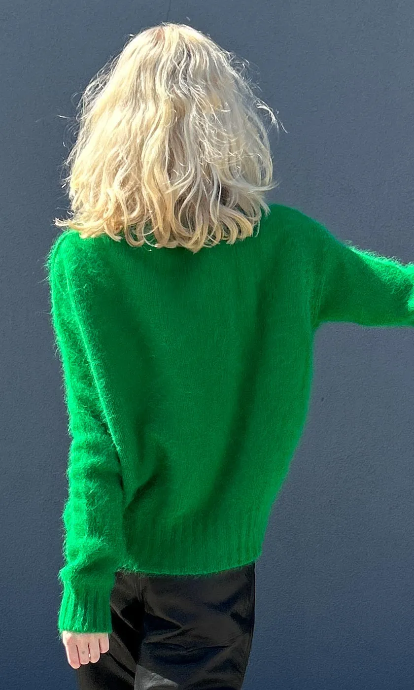 ALYSI V Neck - Menthe knit