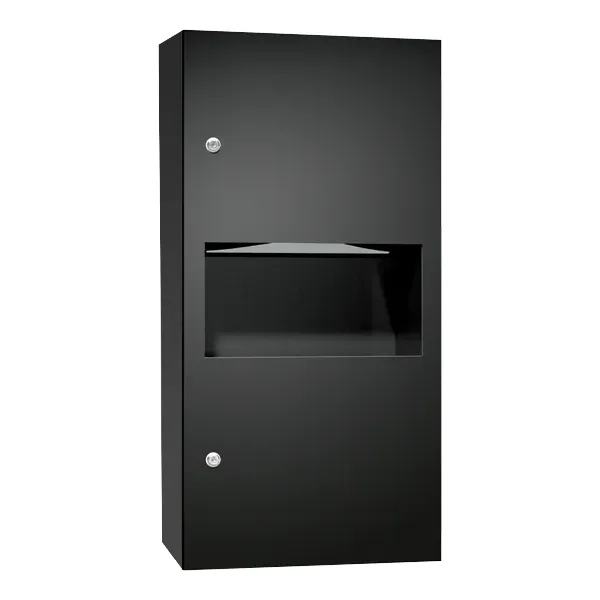 ASI 64623-9-41PC TOWEL DISP/WASTE-SIMPLICITY-MATTE BLACK POWDER COATED