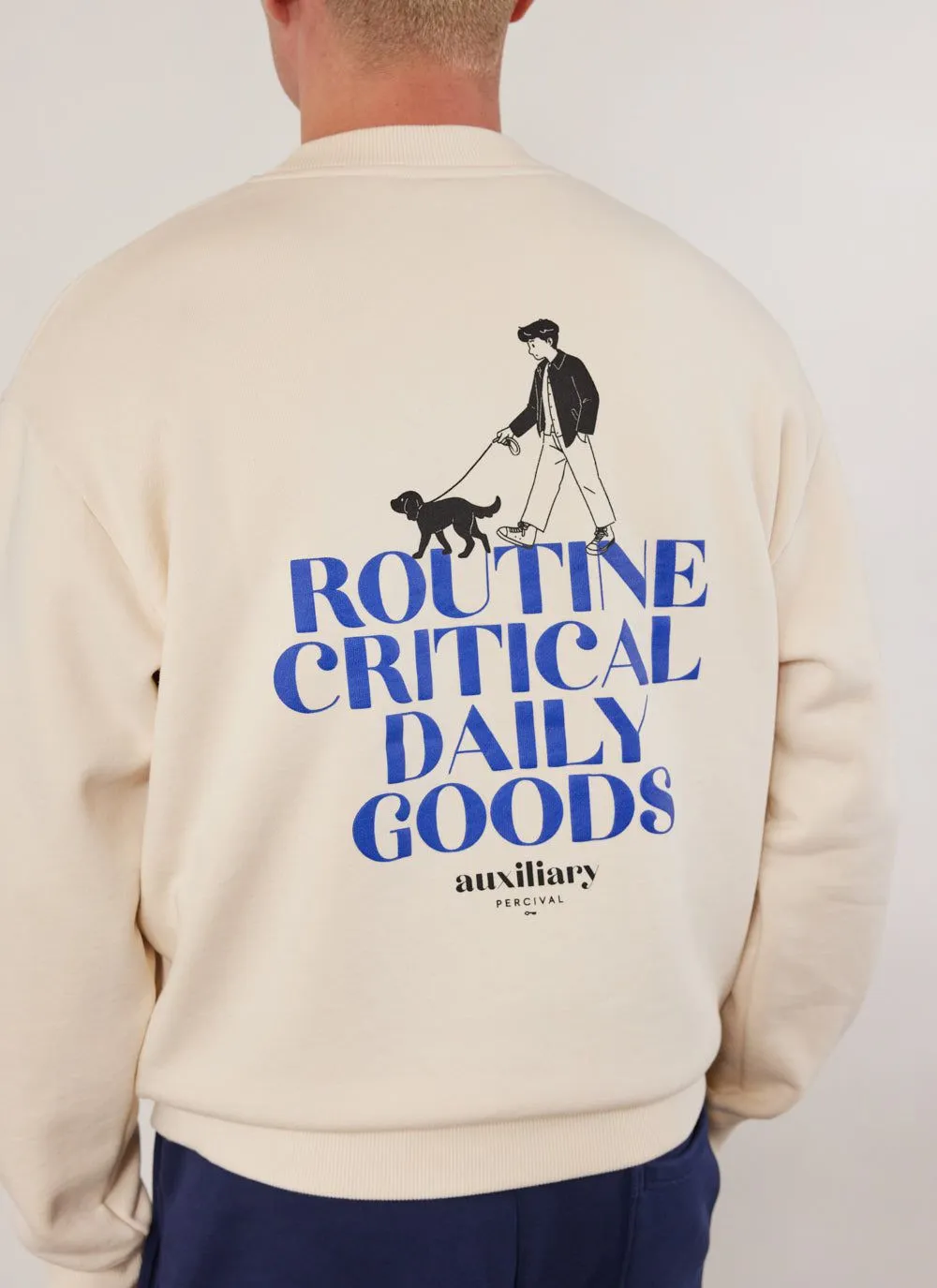 Bark and Stroll Auxiliary Sweatshirt | Cotton | Ecru