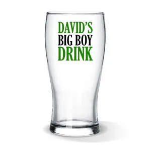 Big Boy Colour Printed Standard Beer Glass