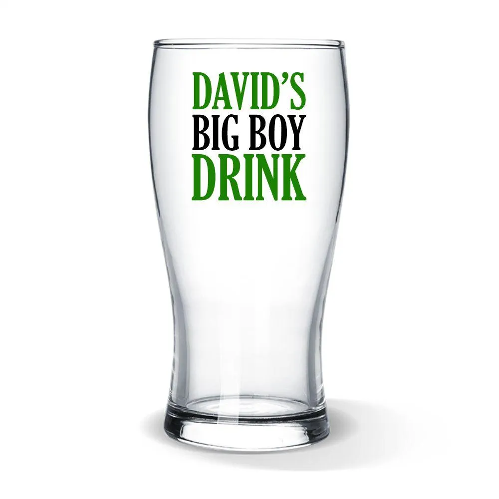 Big Boy Colour Printed Standard Beer Glass