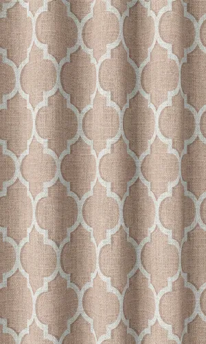 'Carrara' Trellis Tile Print Shades (Blush Pink/ White)