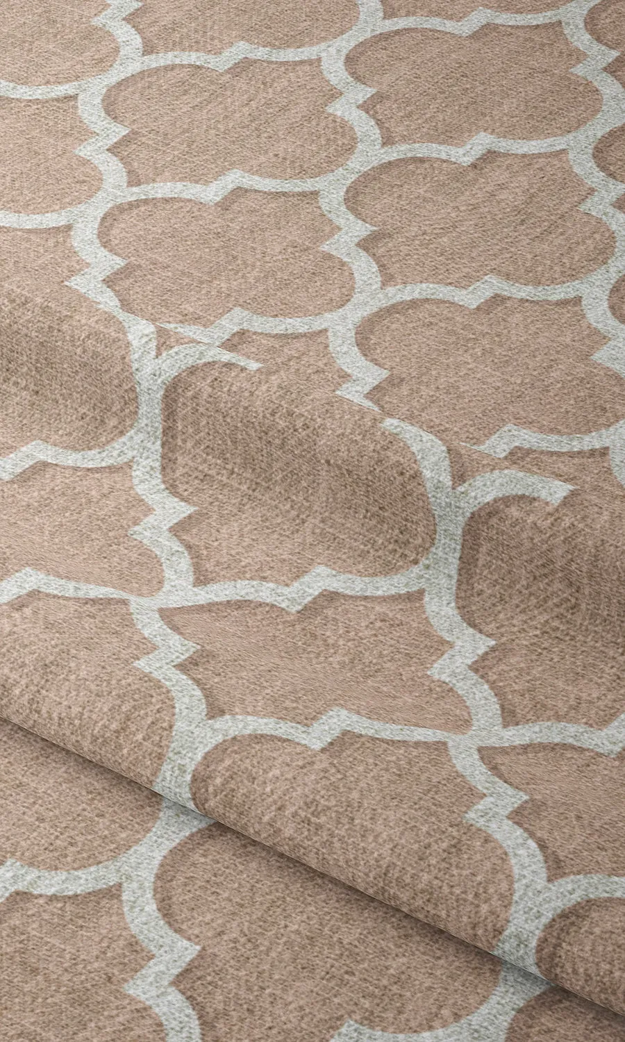 'Carrara' Trellis Tile Print Shades (Blush Pink/ White)