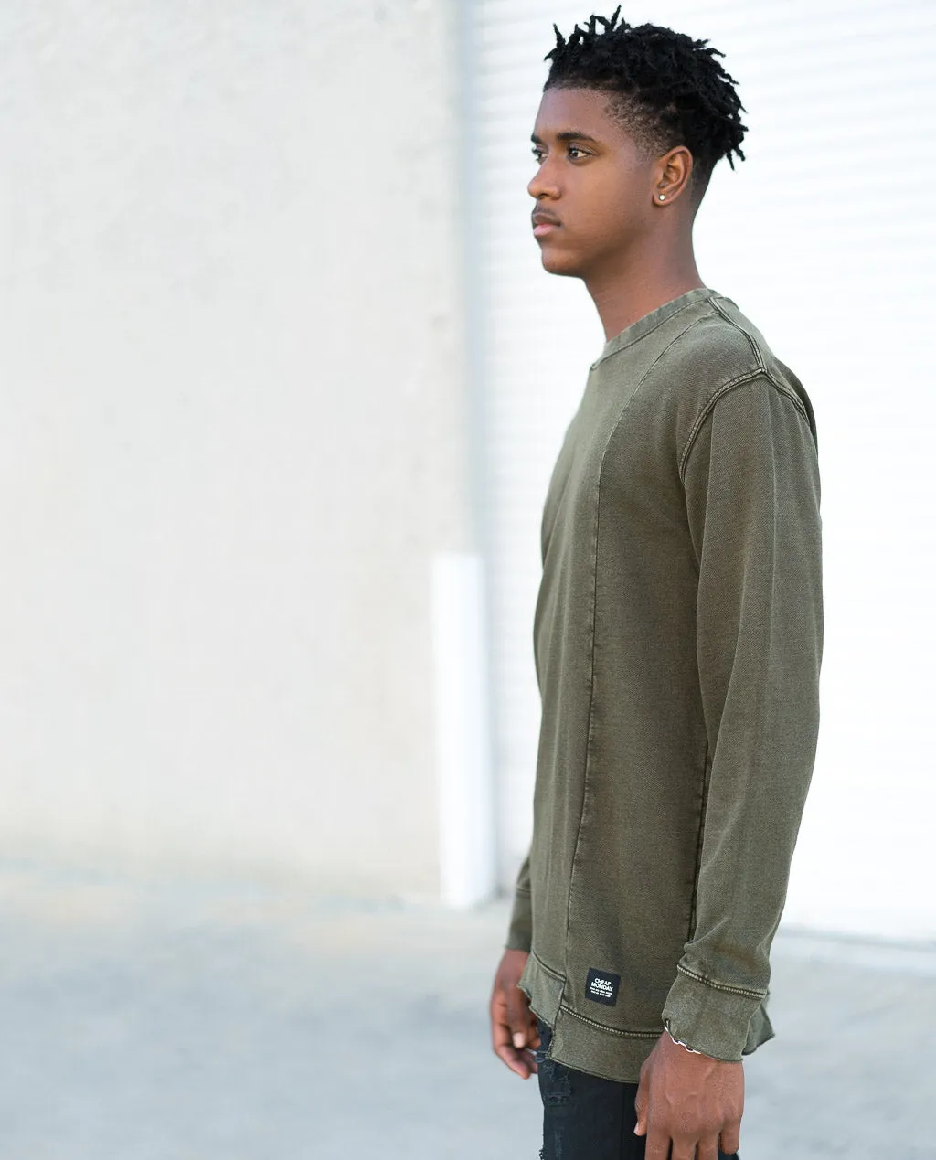 Cheap Monday Default Wash Sweat Mud Green