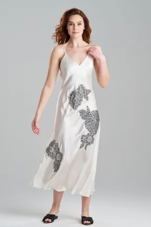 Couture Miyoshi Embroidered Silk Gown