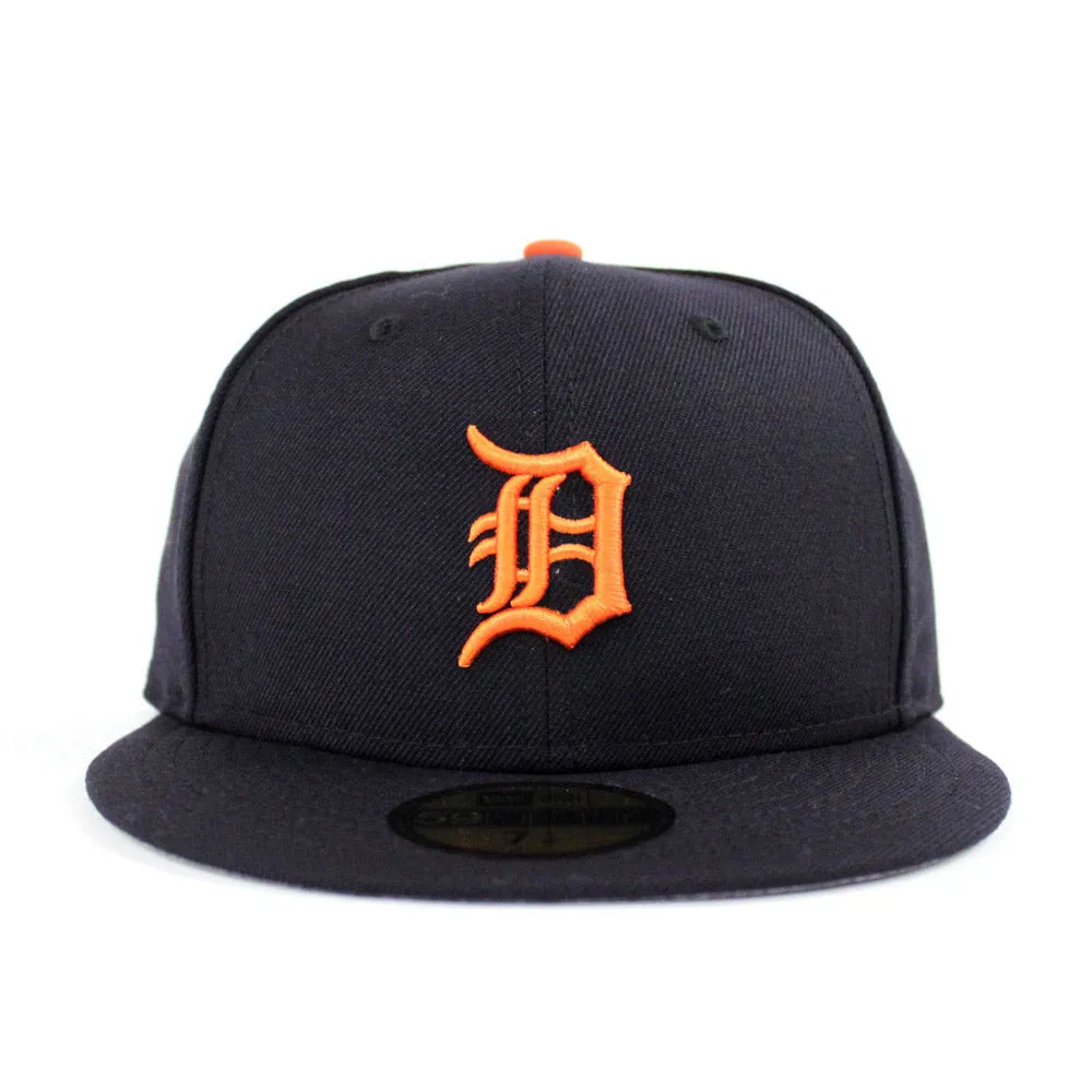 Detroit Tigers 1999-2006 RD New Era 59Fifty Fitted Hat (Light Navy Gray Under Brim)