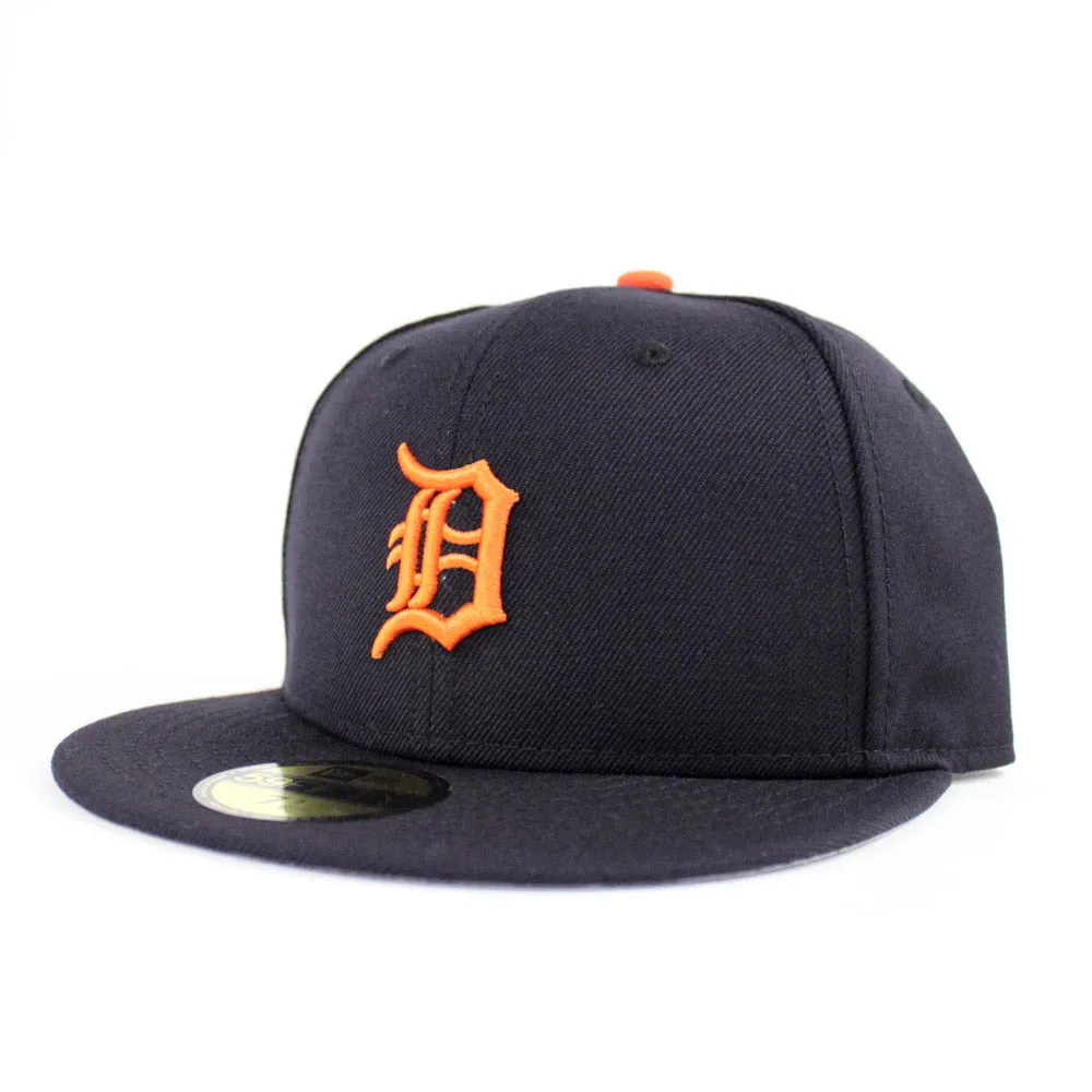 Detroit Tigers 1999-2006 RD New Era 59Fifty Fitted Hat (Light Navy Gray Under Brim)