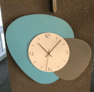 Dreamy Drift Blue and Gray Wall Clock (7707)