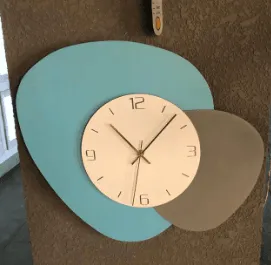 Dreamy Drift Blue and Gray Wall Clock (7707)