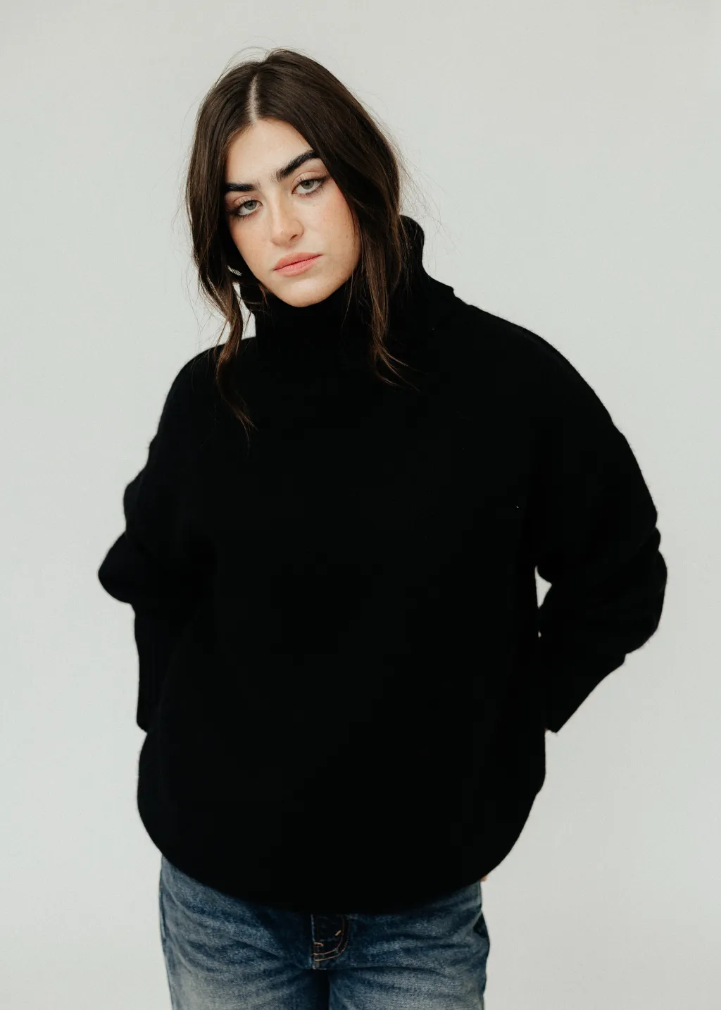 Extreme Cashmere N20 Oversized Xtra Turtleneck Sweater in Raven