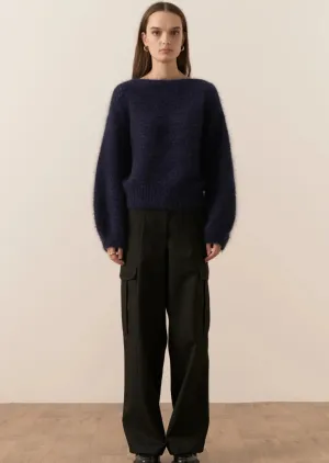 Genus Pointelle Knit Ink