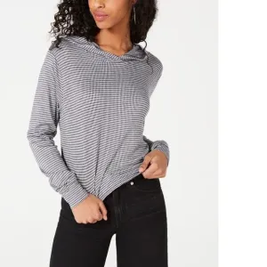 Gypsies & Moondust Juniors Cropped Gingham Hoodie, Size Medium