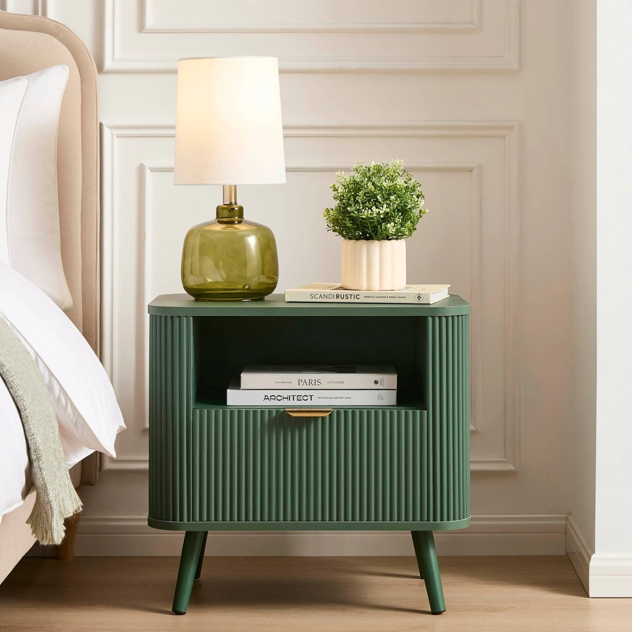 Hattie Nightstand - Dark Green