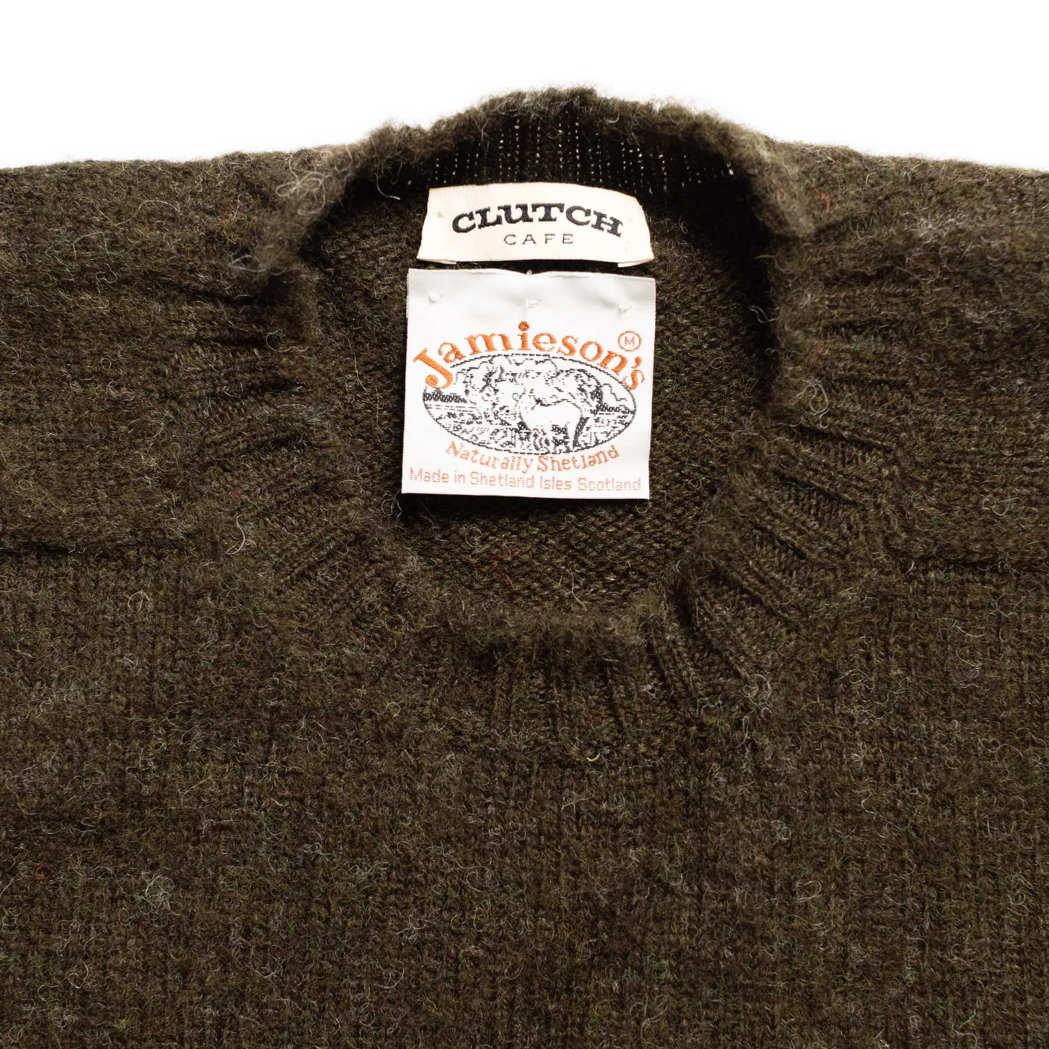 Jamieson's For Clutch Cafe Brushed Shetland Sweater Earth