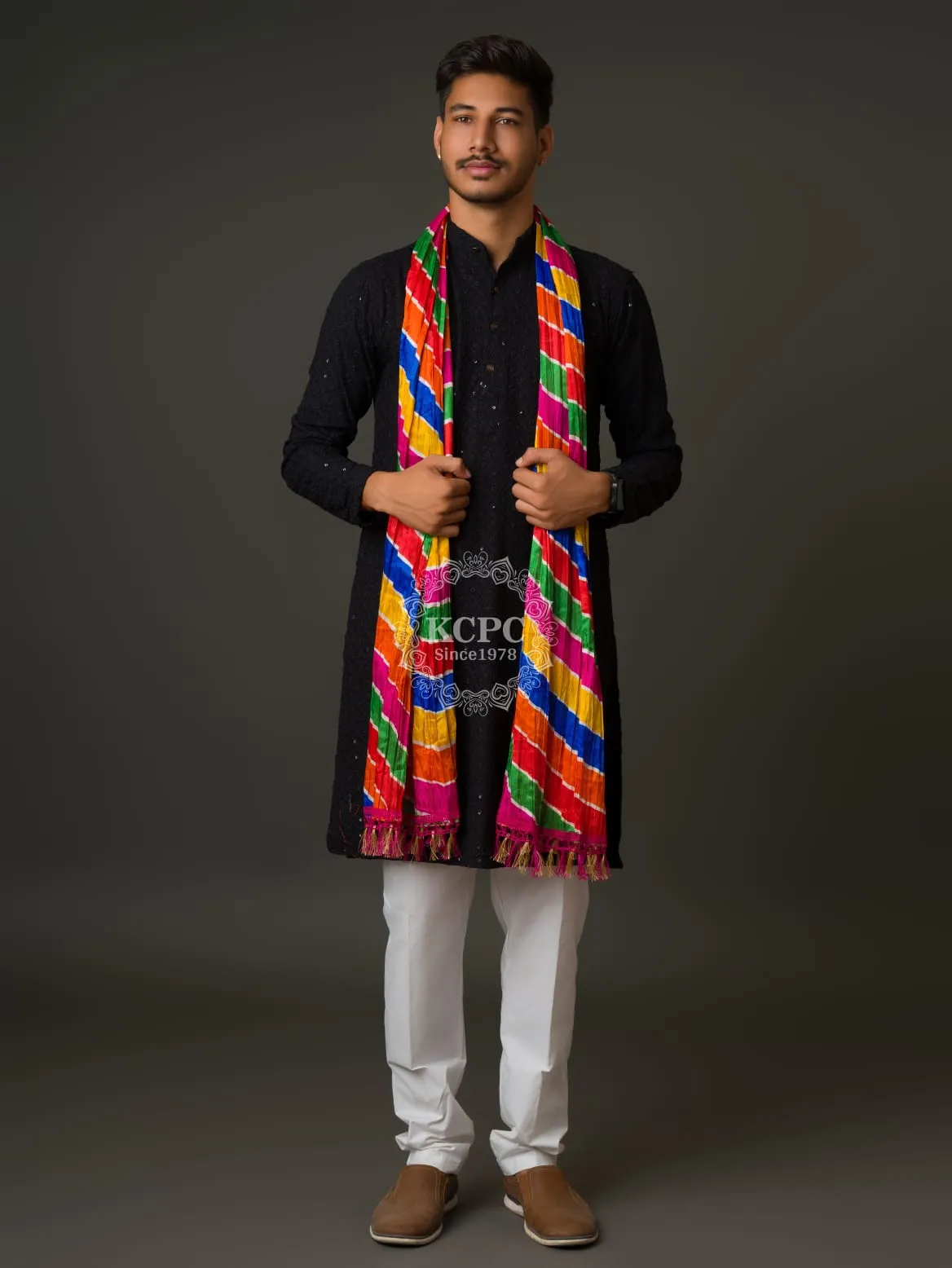 KcPc Styles Chinon Colorful Mens Dupatta