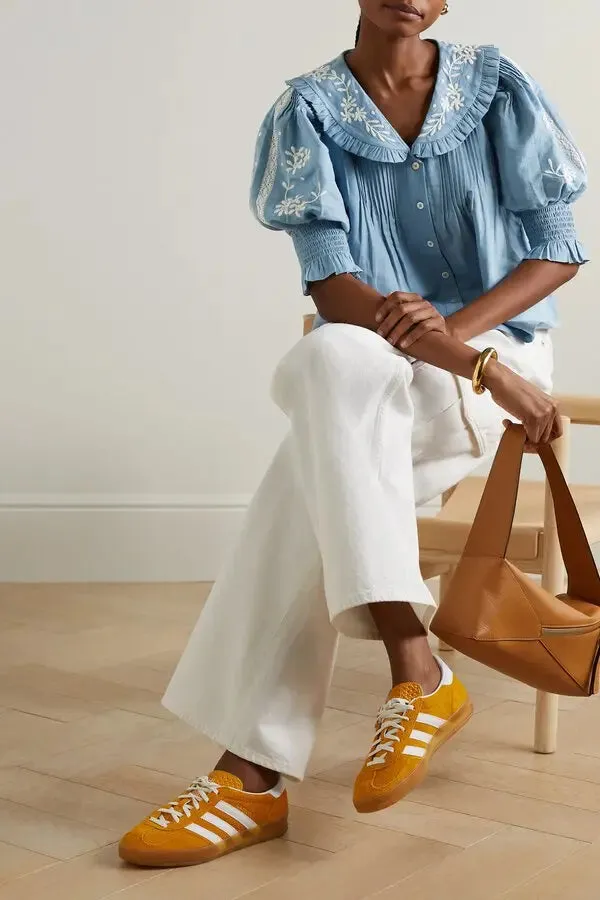 Kyla Embroidered Cotton Blouse