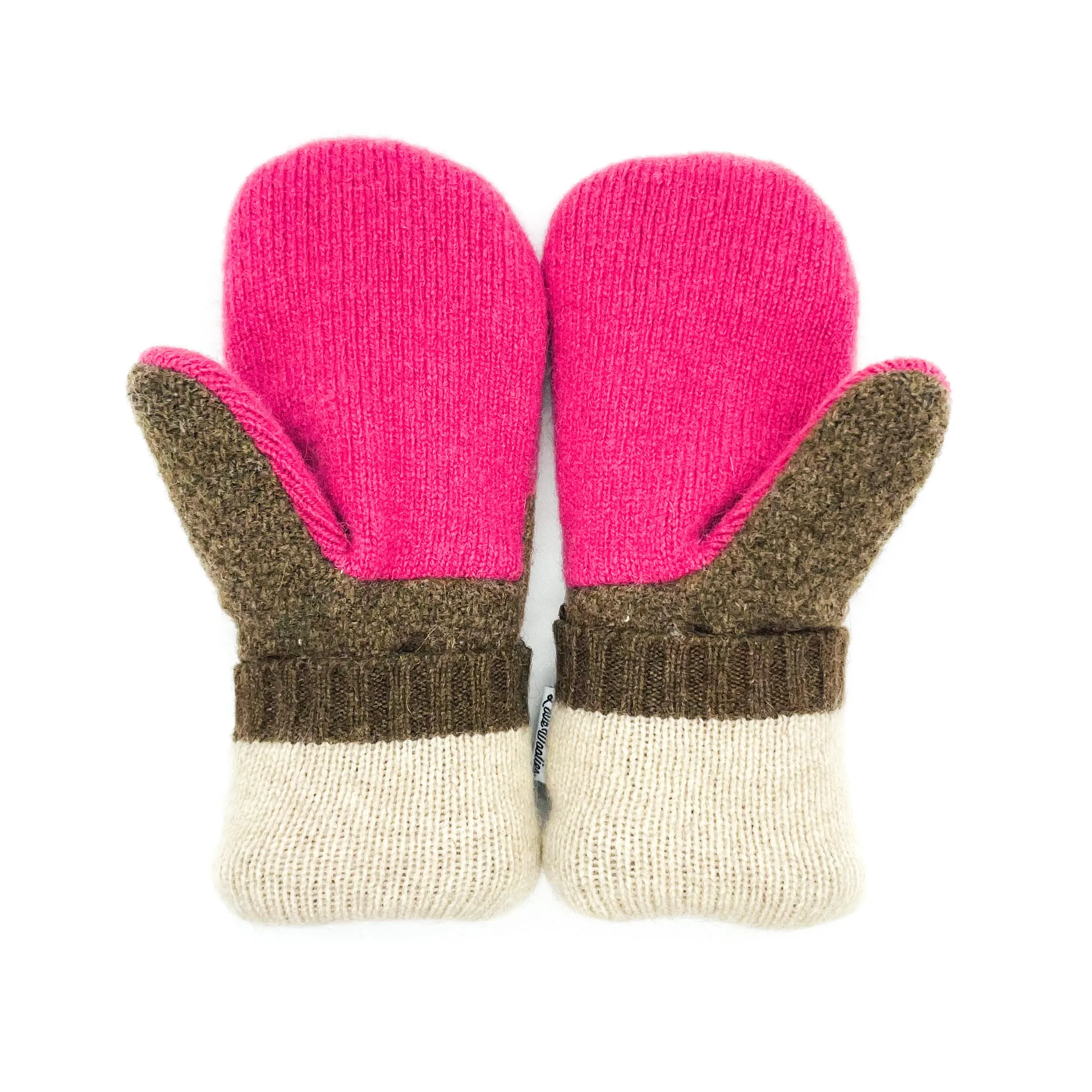 Large Kid's Wool Sweater Mittens | Strawberry Shortcake