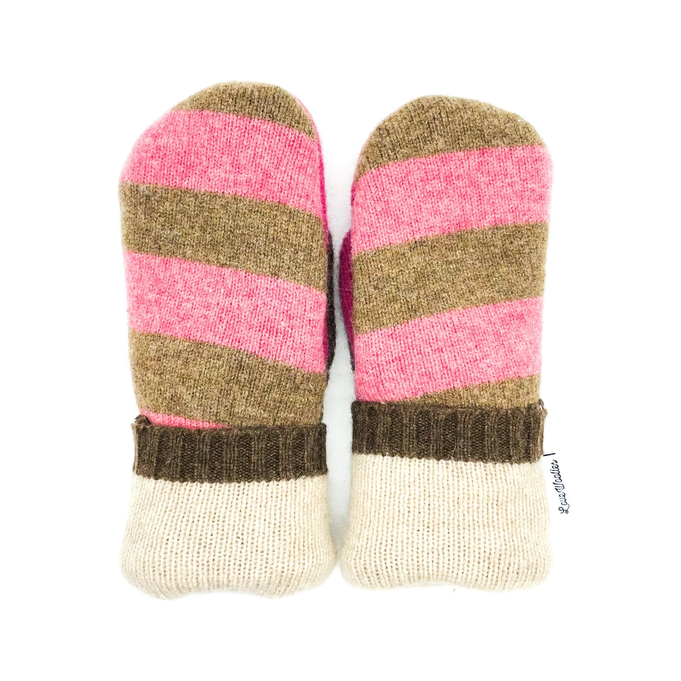 Large Kid's Wool Sweater Mittens | Strawberry Shortcake