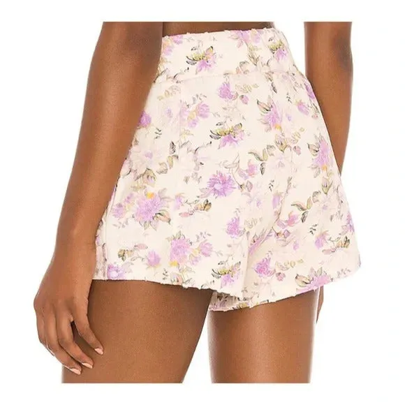 LoveShackFancy Renato Floral Printed Cotton-Jersey Shorts