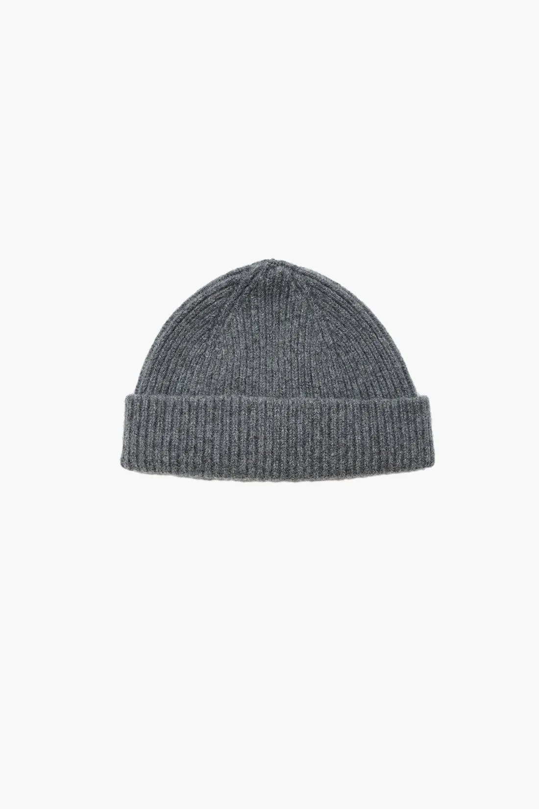 Mackie - Sandray Hat Med Grey UNISEXE - Bonnet court docker Laine Angora Gris