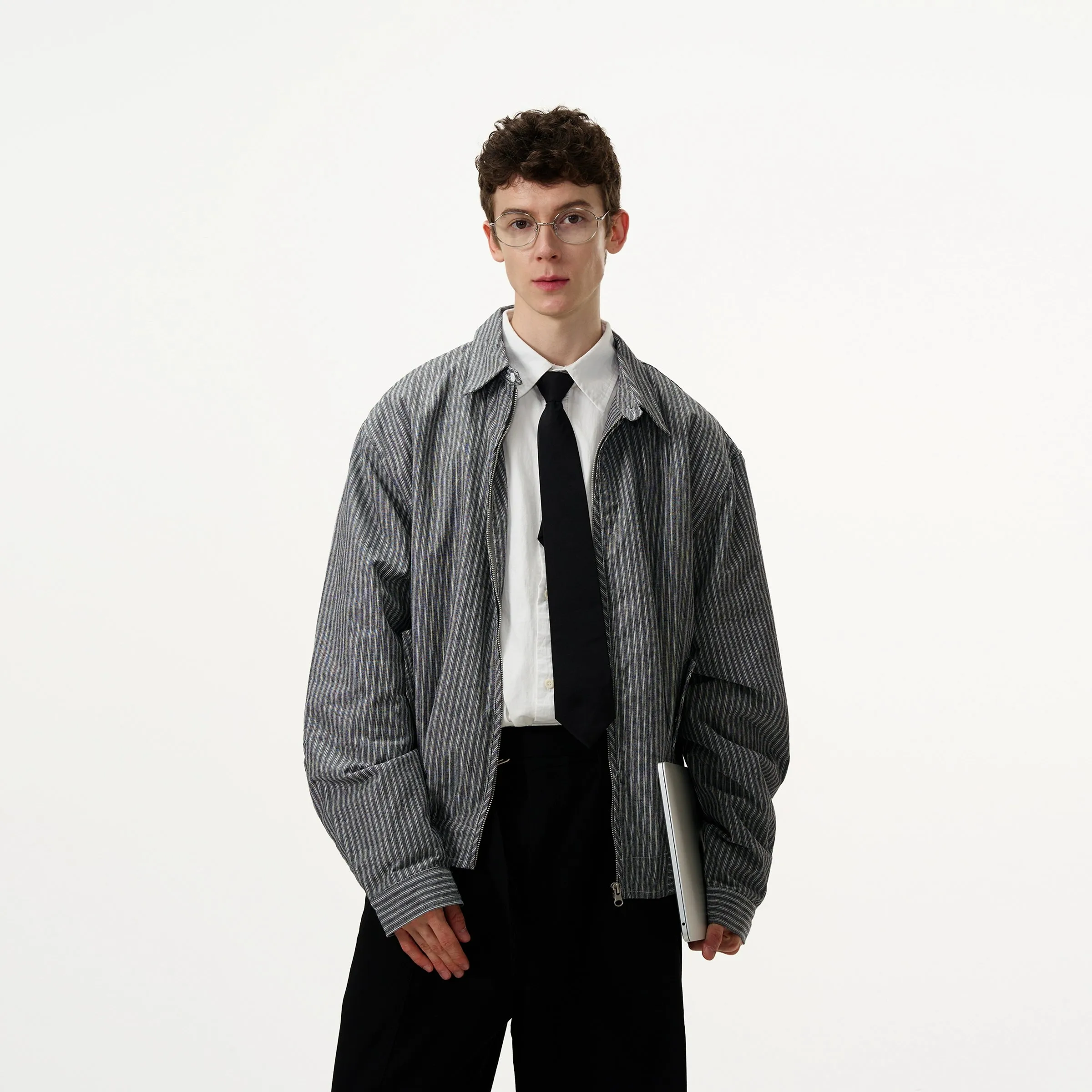 Madwitch Retro Striped Shirt Style Jacket