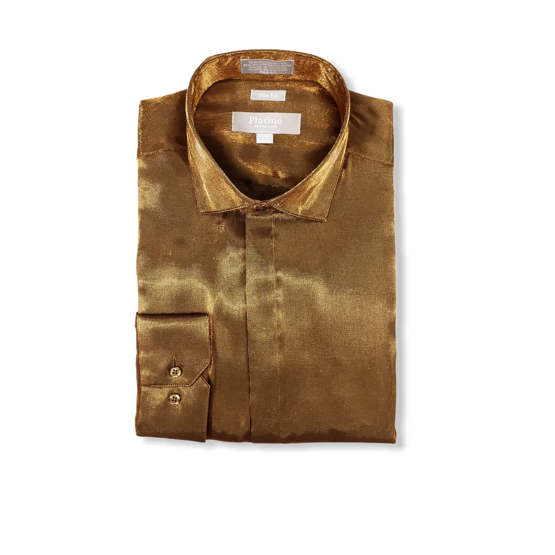MARQUIS: Shiny Slim Fit Shirt