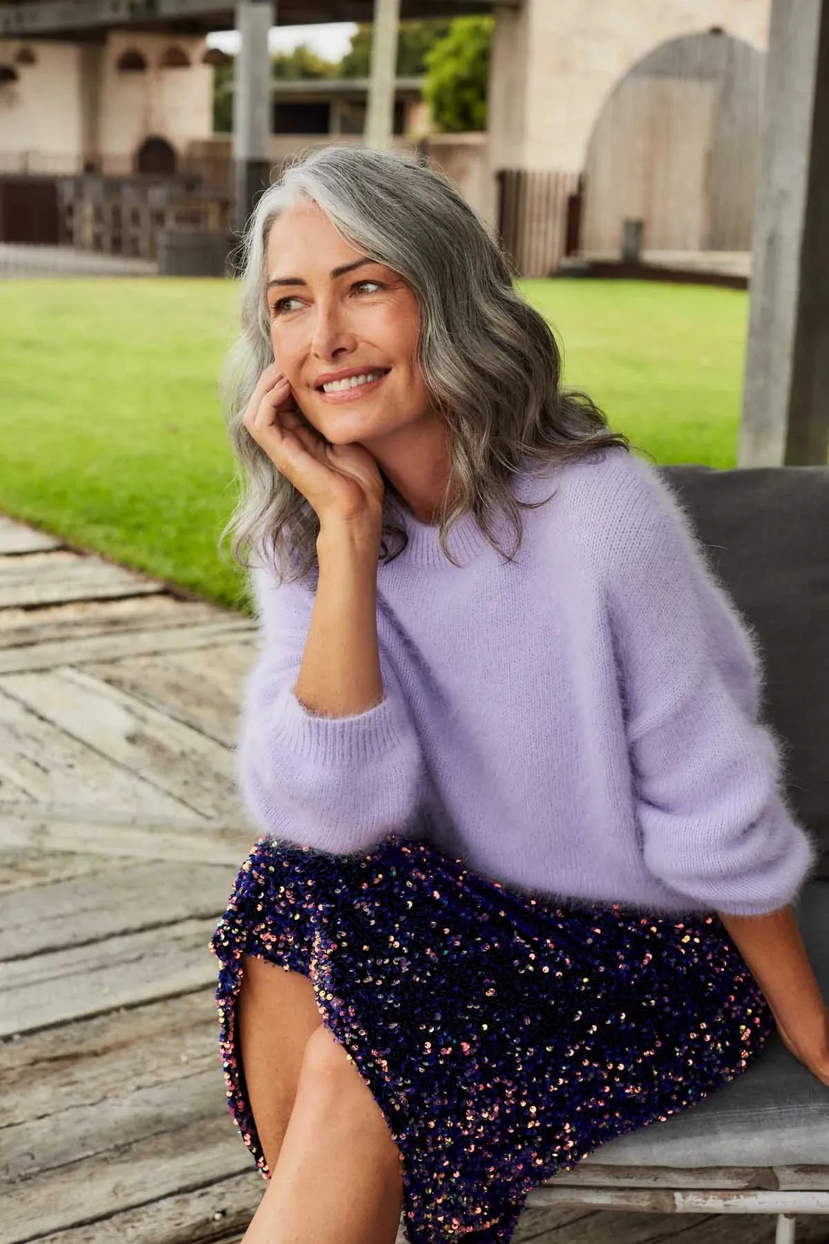 Montreal Angora Knit Lilac