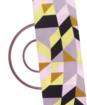 Multi Colour Geometric Print Crepe Fabric