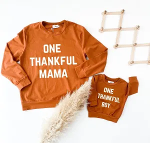 Mustard One Thankful Mommy and Me Sweater