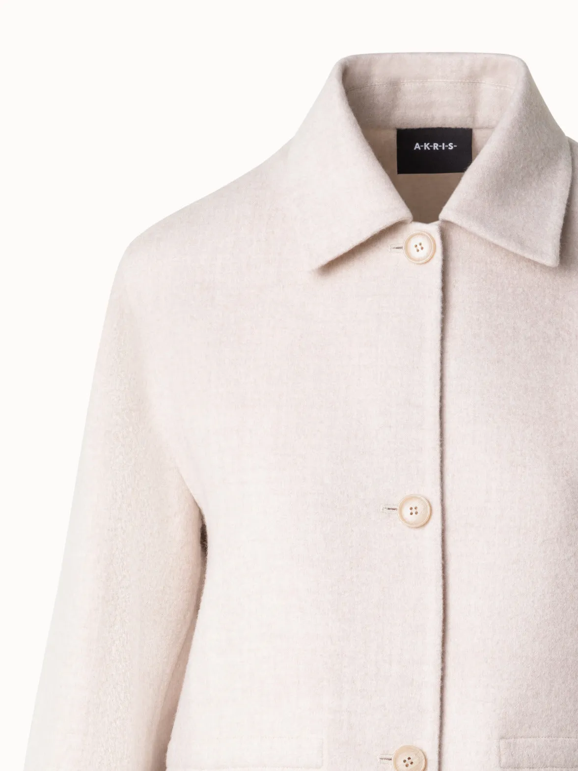 Oversize Shirt Jacket in Cashmere Double-Face