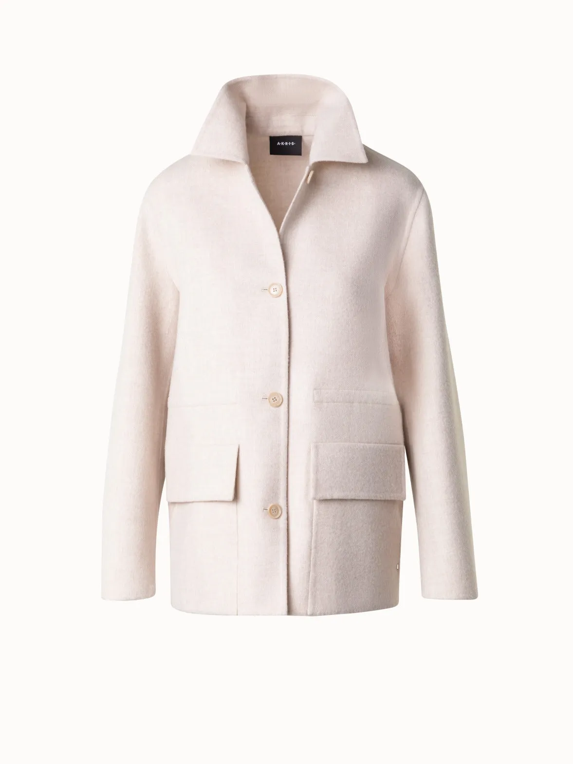Oversize Shirt Jacket in Cashmere Double-Face