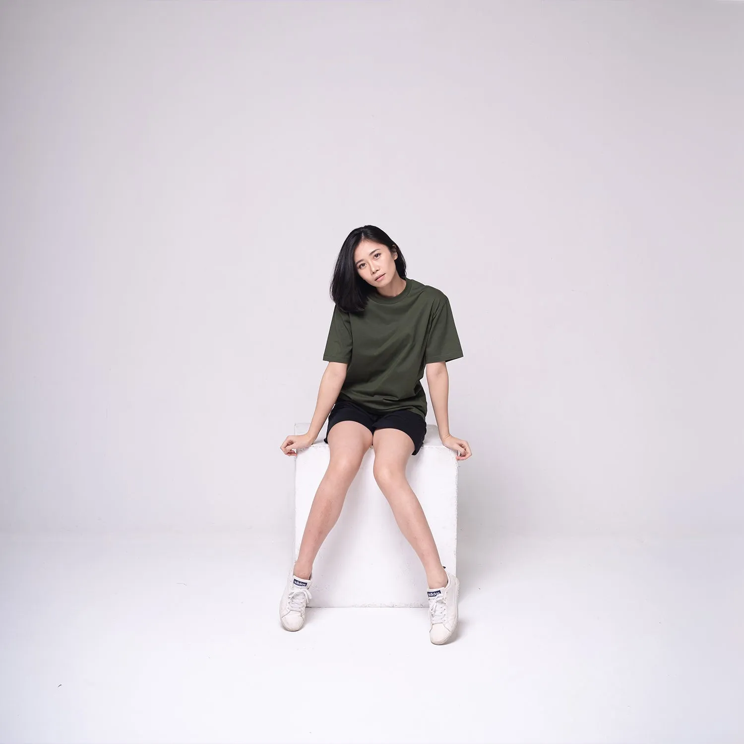 Oversized Basic T-shirt Olive