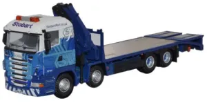 Oxford Diecast Scania Crane Lorry Stobart Rail - 1:76 Scale