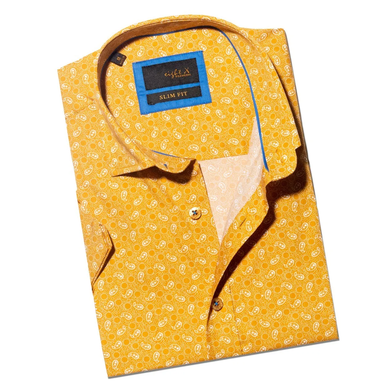 Paisley Gold Short Sleeve Shirt