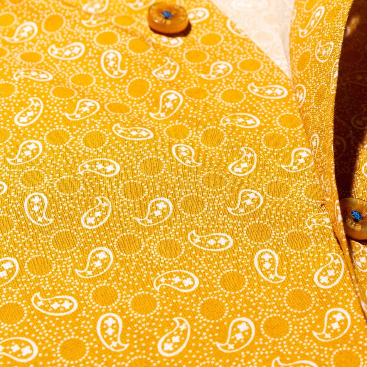 Paisley Gold Short Sleeve Shirt