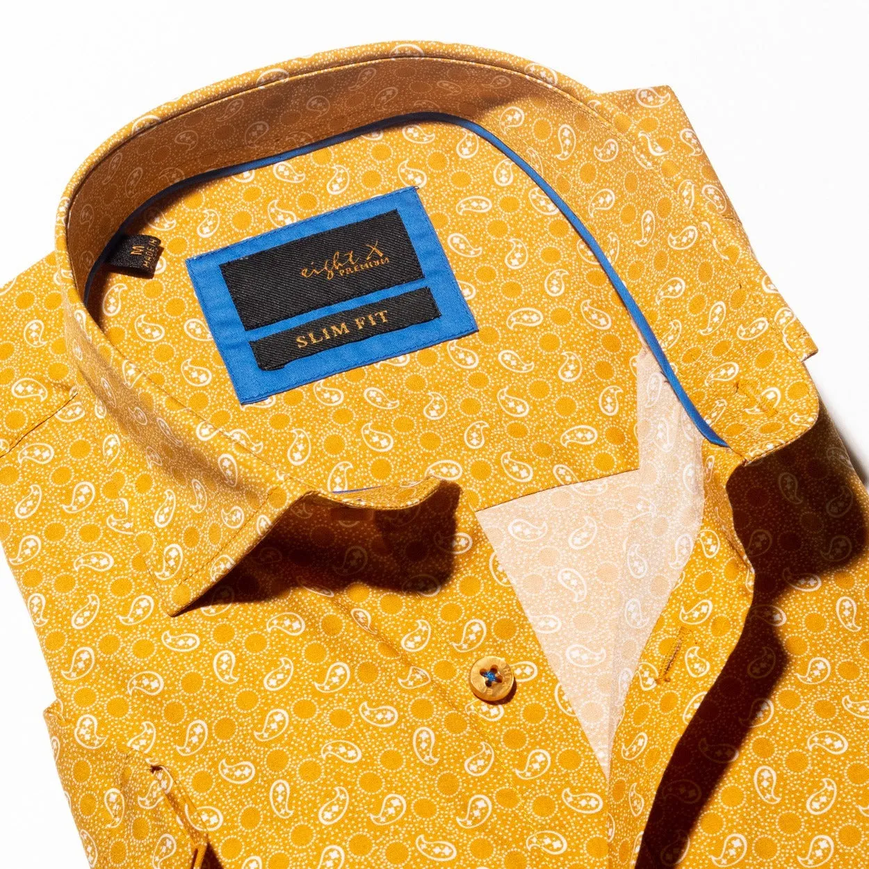 Paisley Gold Short Sleeve Shirt