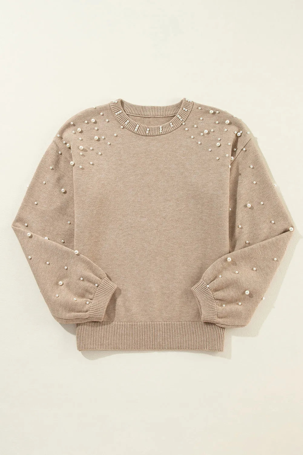Pearled Round Neck Sweater