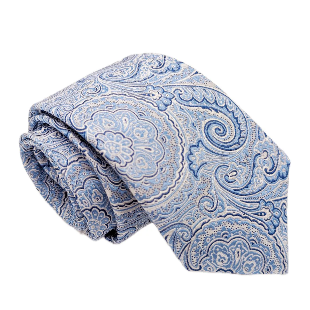 Periwinkle Paisley Silk Wedding Swatch