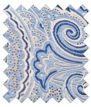 Periwinkle Paisley Silk Wedding Swatch