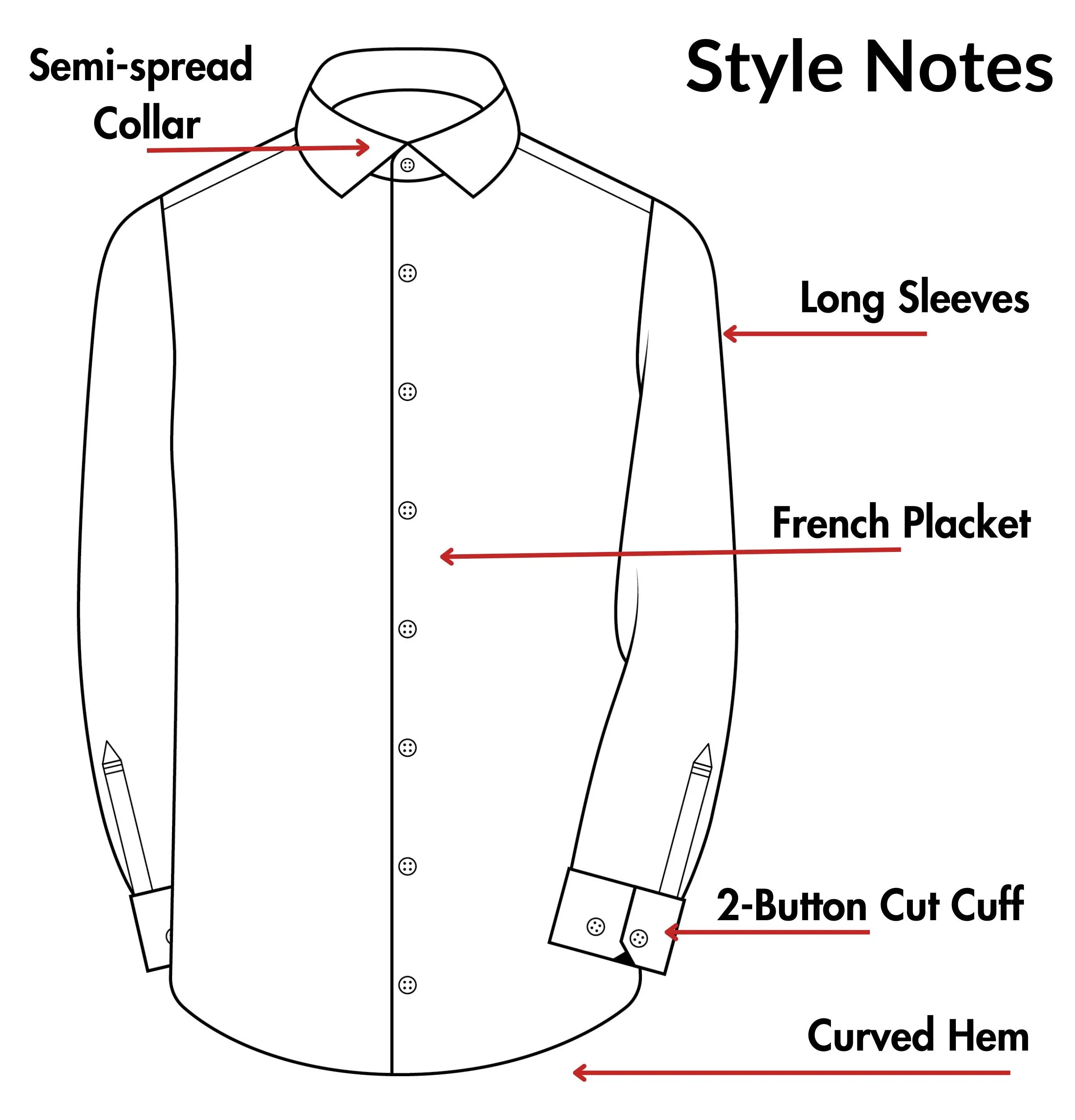 Pure Cotton - Semi-Spread Collar - Long Sleeve - Light Gray Floral Maze
