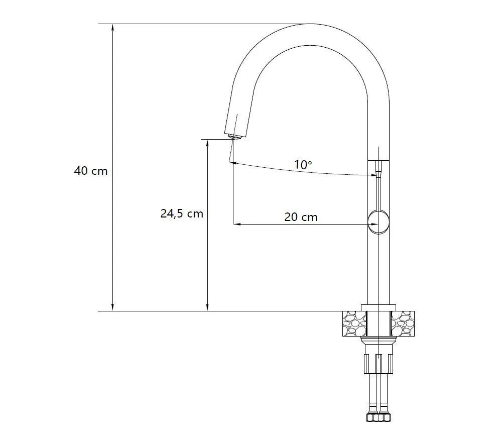 Quadron Haley kitchen tap, Matte Black Mix&Match