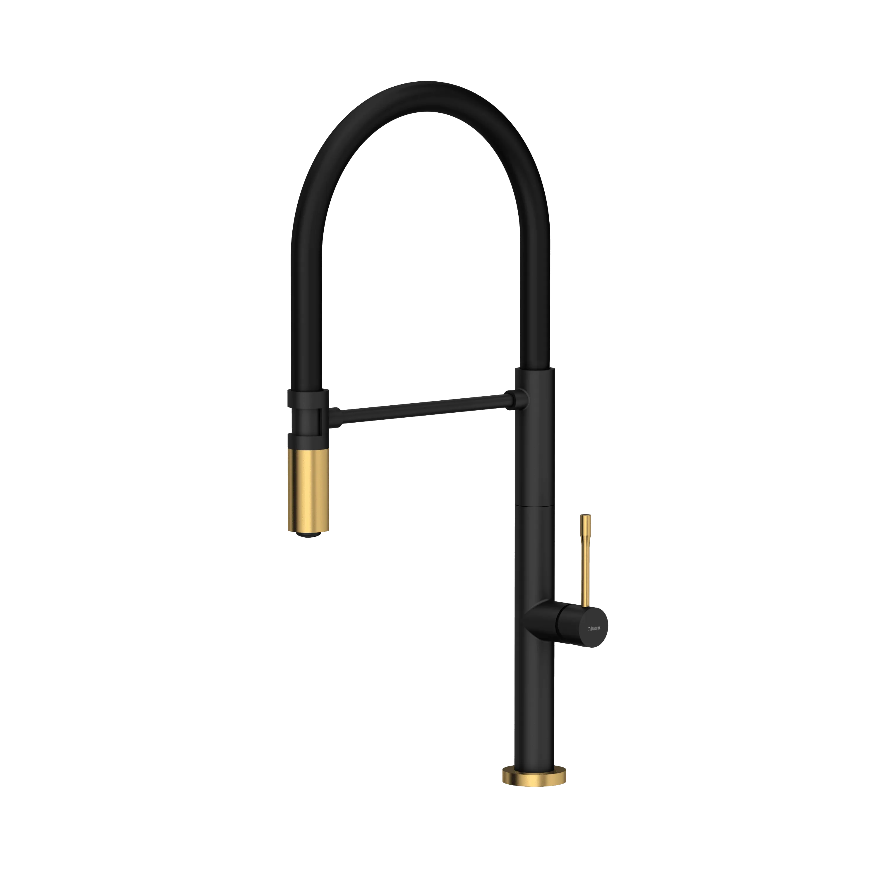 Quadron Margot kitchen flexible tap, Mix & Match Matte Black/Gold