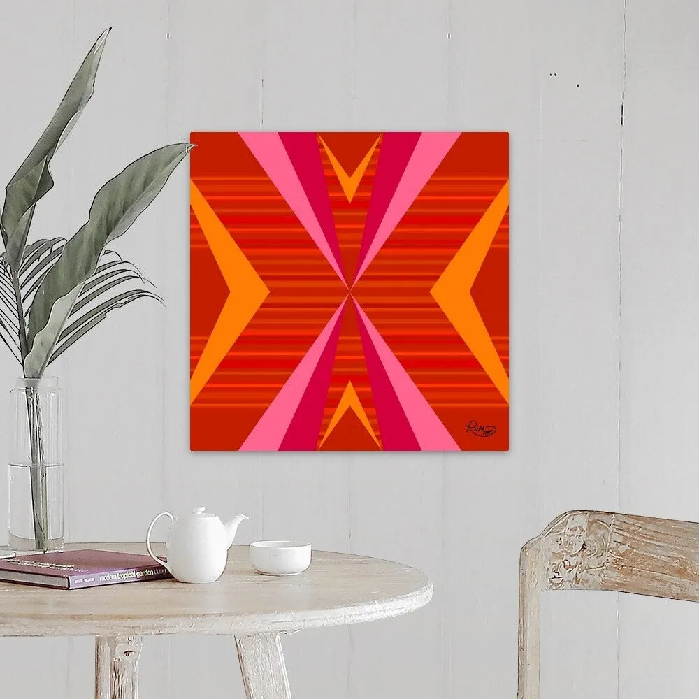 "Bright Orange Pink Yellow" Canvas Wall Art