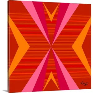 "Bright Orange Pink Yellow" Canvas Wall Art