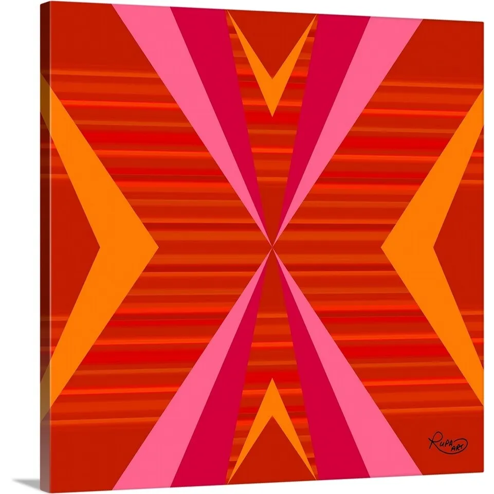 "Bright Orange Pink Yellow" Canvas Wall Art