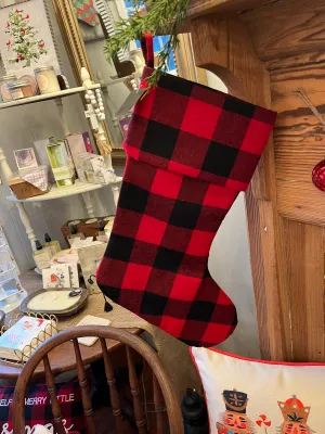 Red & Black Plaid Stocking