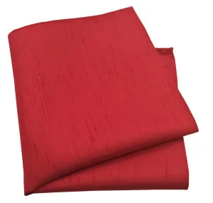 Red Shantung Pocket Square