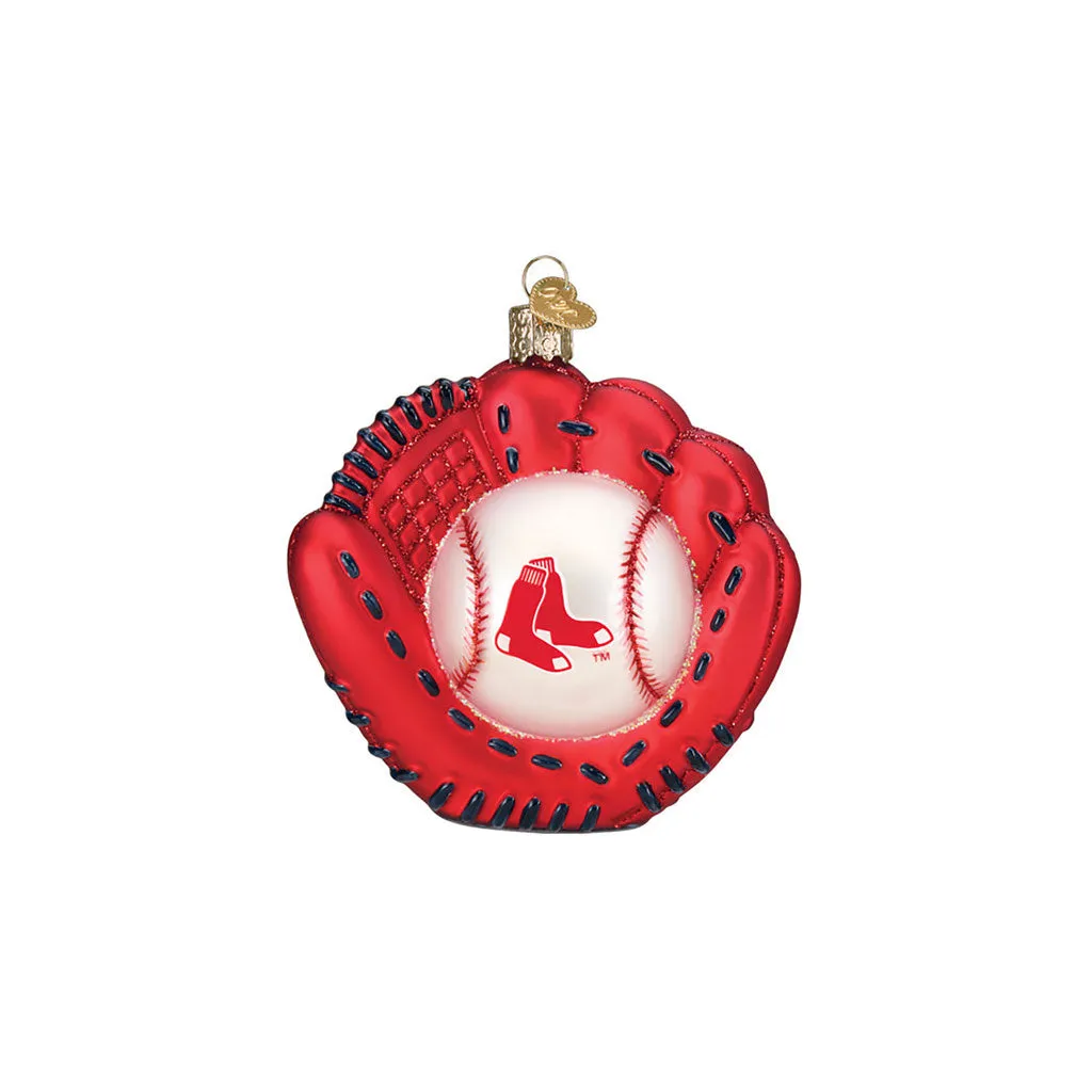 Red Sox Baseball Mitt Ornament