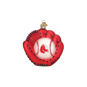 Red Sox Baseball Mitt Ornament