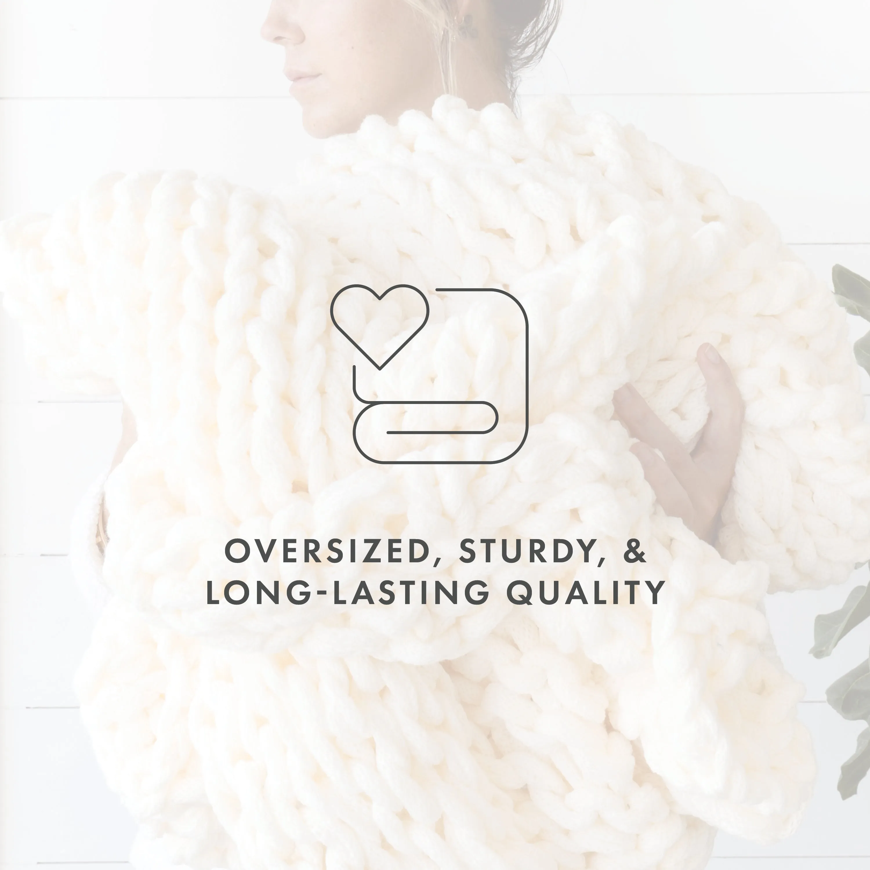Sale - Oversized Chunky Knit Blanket